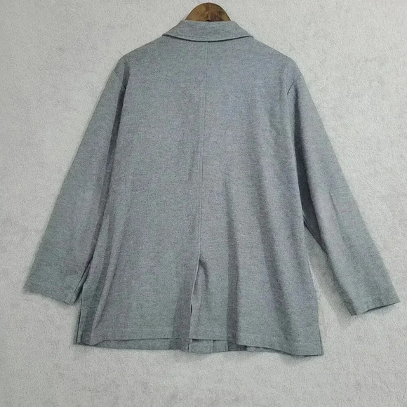 Chico's  Womens Button-Up Blazer Jacket 3/16 Gray 11PT - Picture 2 of 6